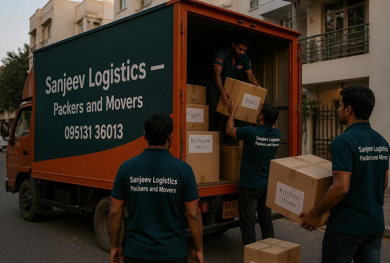 Sanjeev Logistics — Packers and Movers packing material and labelled cartons for house shifting in Bagepalli